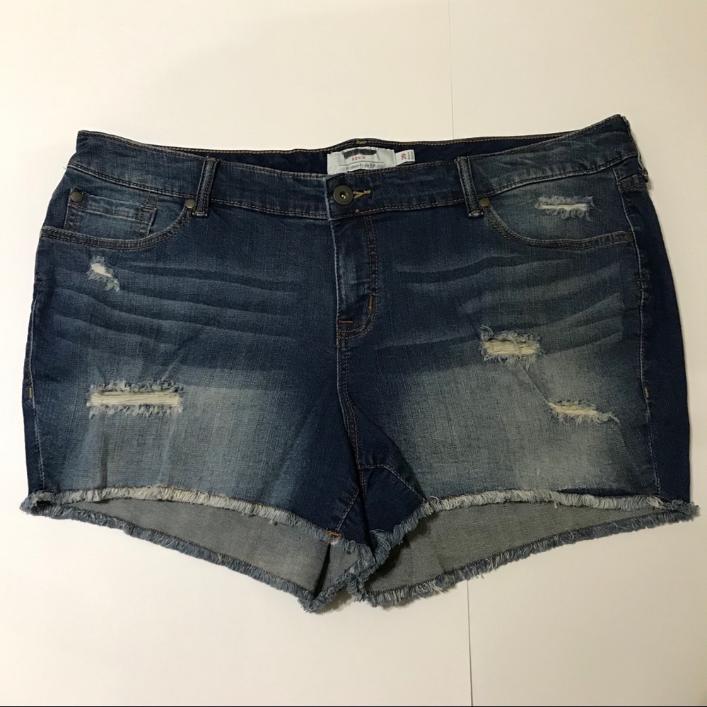Torrid denim distressed shorts